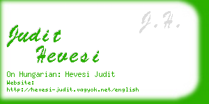 judit hevesi business card